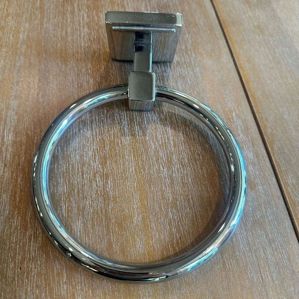 Pottery Barn Modern Chrome Towel Ring